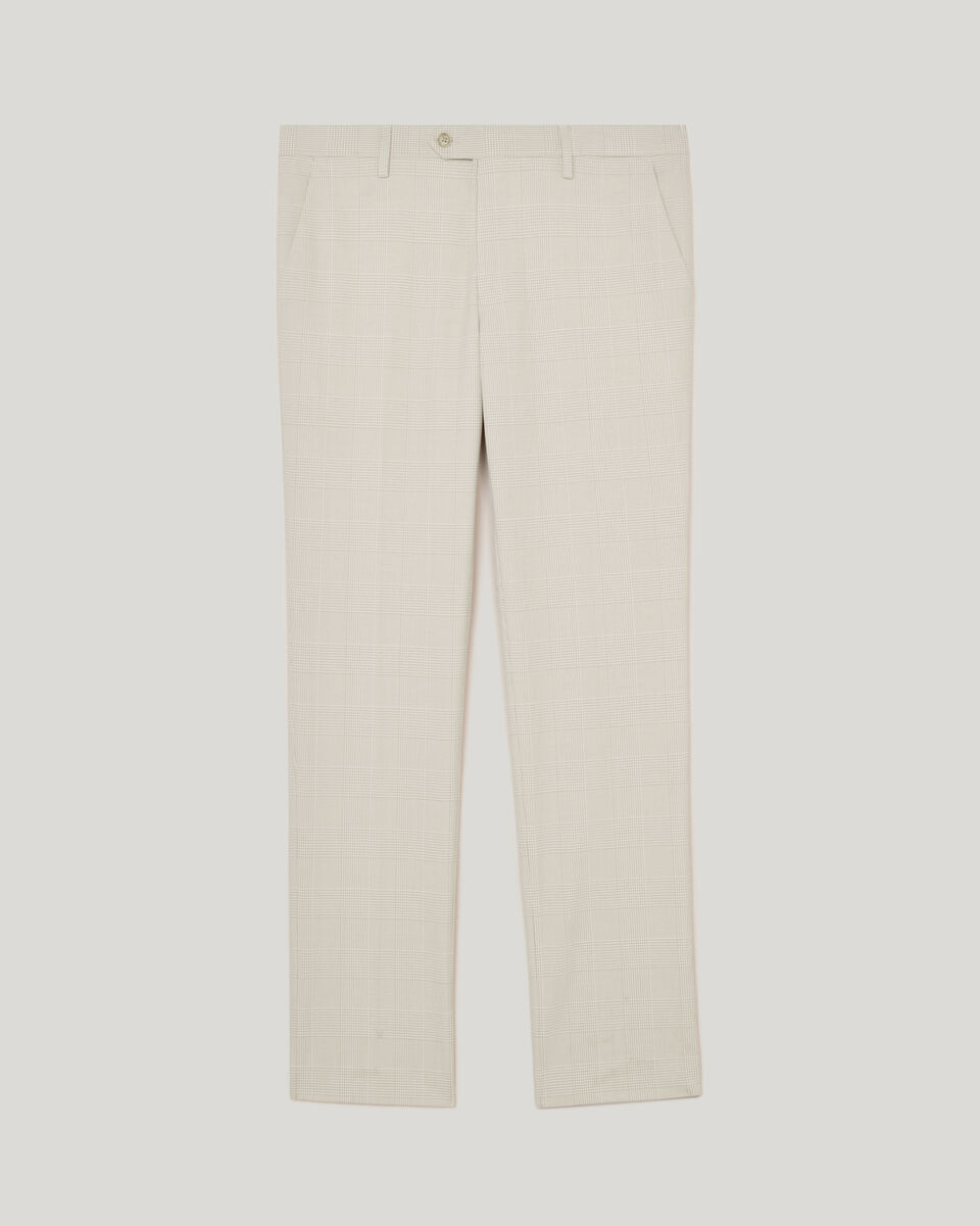 Prince of Wales Check Tailored Suit Pant, Natural Check, hi-res